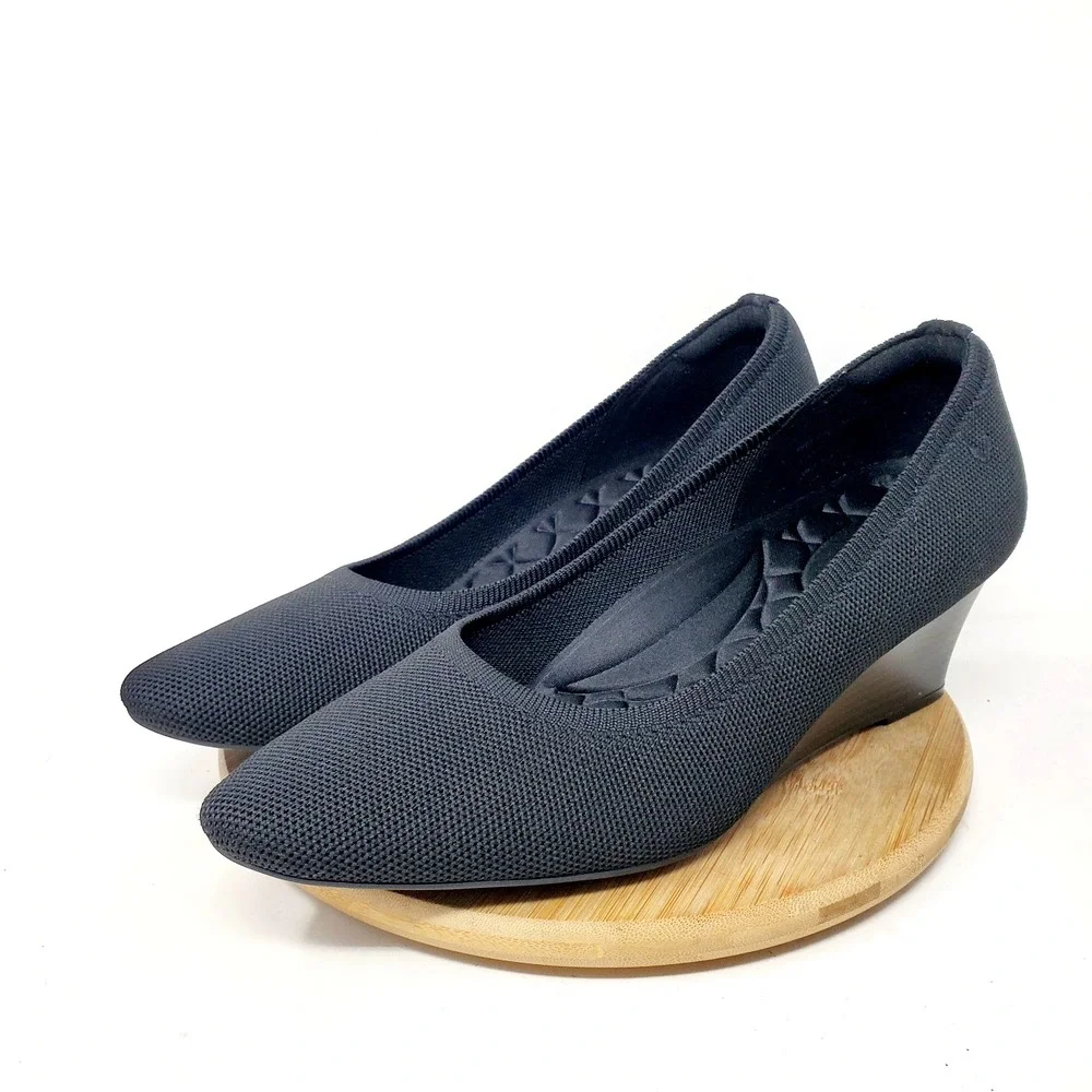 Vivaia Tamia Wedge Shoes Womens 42 Black Pump Heel